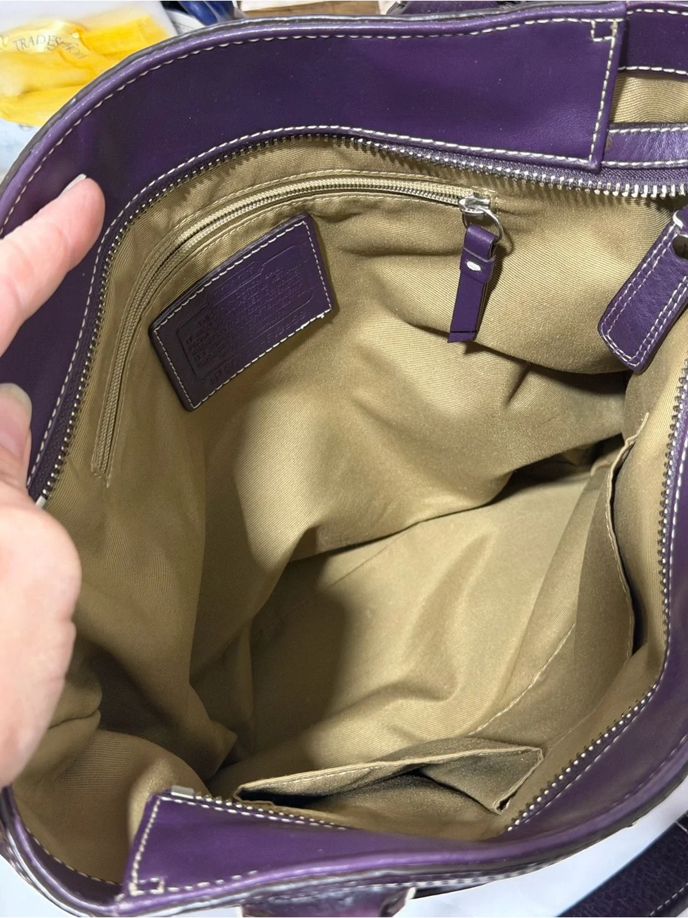 Coach Vintage Y2K Plum Hampton Hamilton Tote